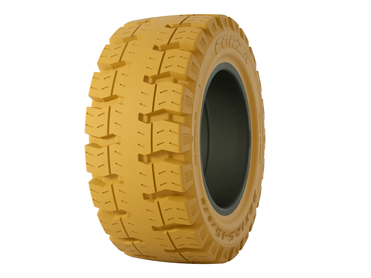 FORZA F1 NM 18x7-8: Non-marking, durable forklift tire with high tread.