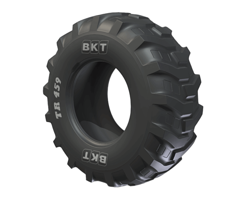 16.9-24 12PR BKT TR 459: High-quality tire, stability and durability under heavy load conditions.